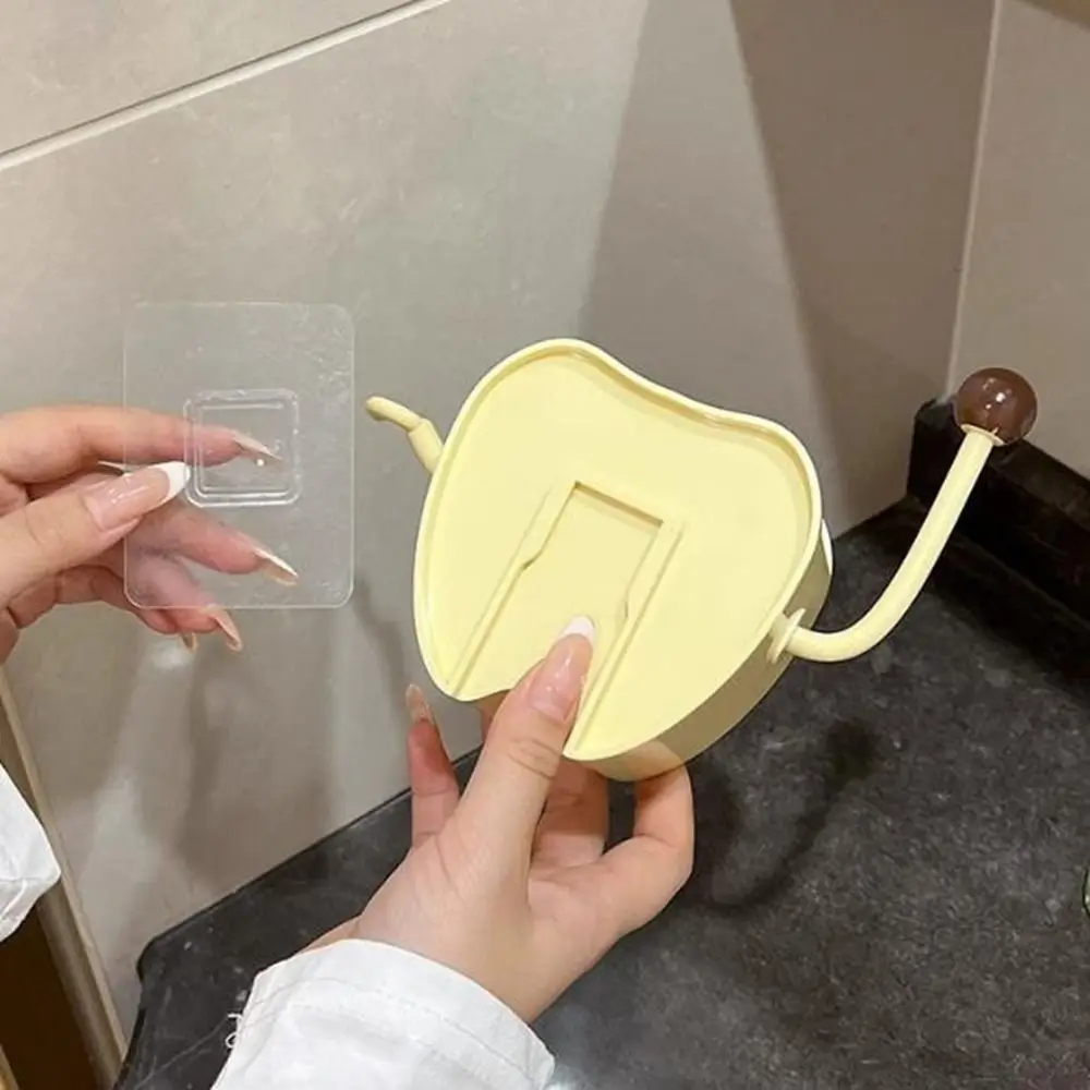 

Multifunctional Cartoon Toothbrush Holder Plastic Tooth Shape Wall Storage Rack Wall Mounted Decorative Bathroom Shelf Bathroom