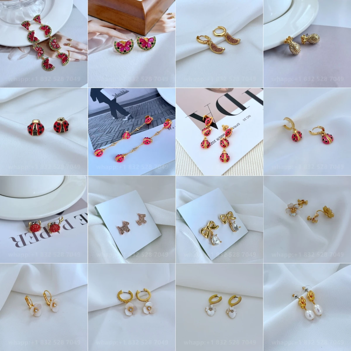 1:1 KS مجوهرات أقراط الذهب للنساء مجوهرات الأزياء 2025 مجوهرات الصيف #1