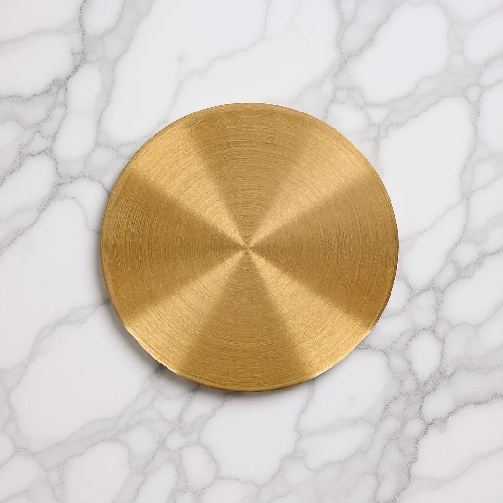 

Brass Round Paperweight Authentic Solid Calligraphy Paper Weight for Students Artists Desktop Letterweight for Painting and