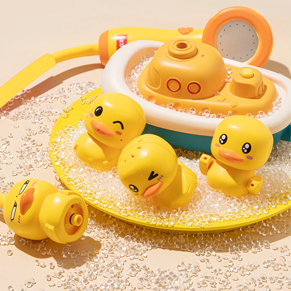 幼児のおもちゃギフトベビーバスおもちゃかわいいアヒル電動水スプレー浴室入浴おもちゃ子供用バスとシャワー浴槽インタラクティブ