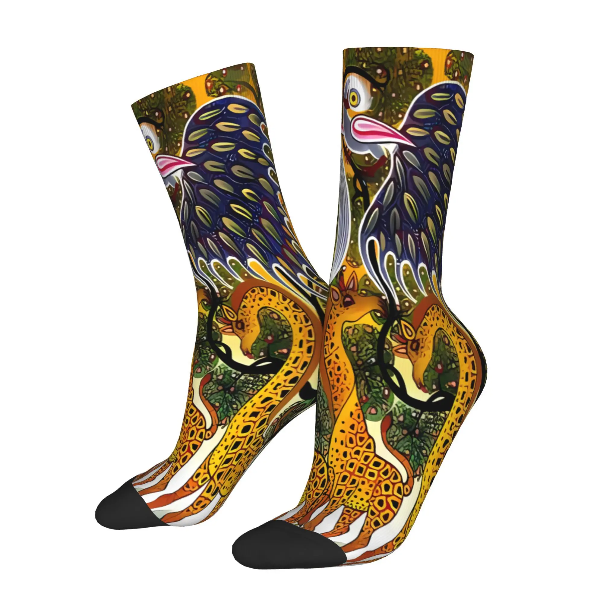 

Носки с изображением жирафа, мужские и женские весенние чулки в стиле хип-хоп