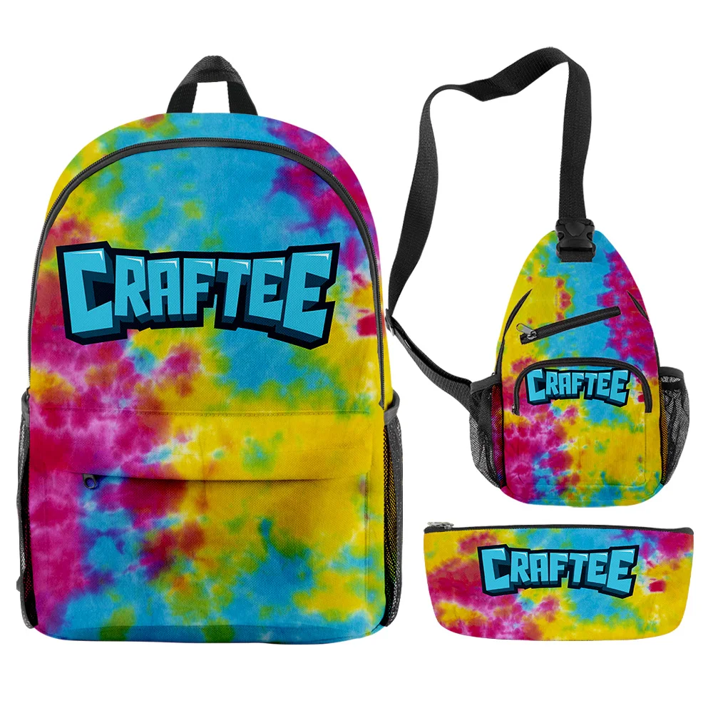

3Pcs/Set Backpacks Set for Boys Anime School Bag Teenager Student Canvas Laptop Back Pack Men Women Rucksack