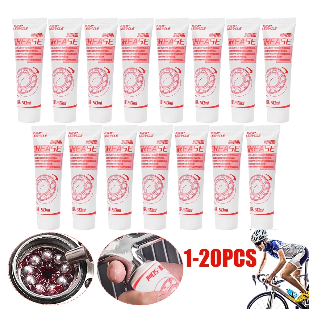 1-20Pcs Bicycle Aluminum Grease Gun MTB Bike Oil Hub Bottom Bracket Headset Fork Flywheel Ball Bearing Grease Cycling Lubricant