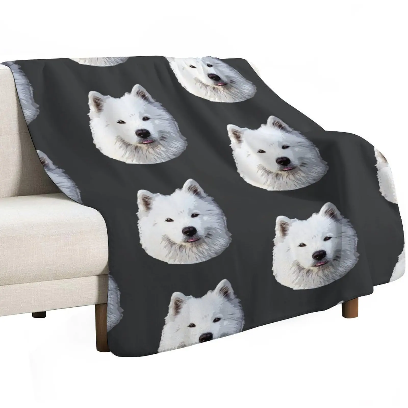 Samoyed- Stunning Dog! Throw Blanket Modern Design Soft Blanket for Home Decor