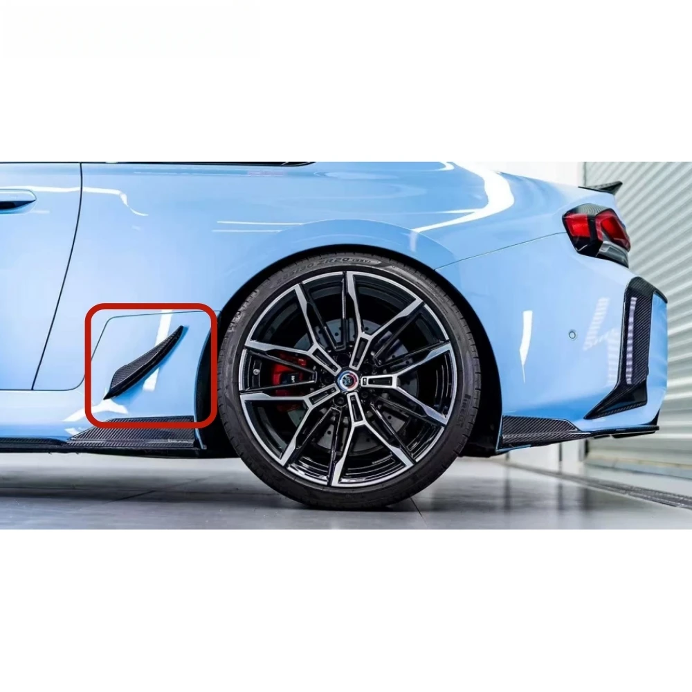 

High Quality Prepreg Dry Carbon Fiber Rear Fender Side Trim Knife Wind Kits For BMW G87 M2 Bumper Trim Piece