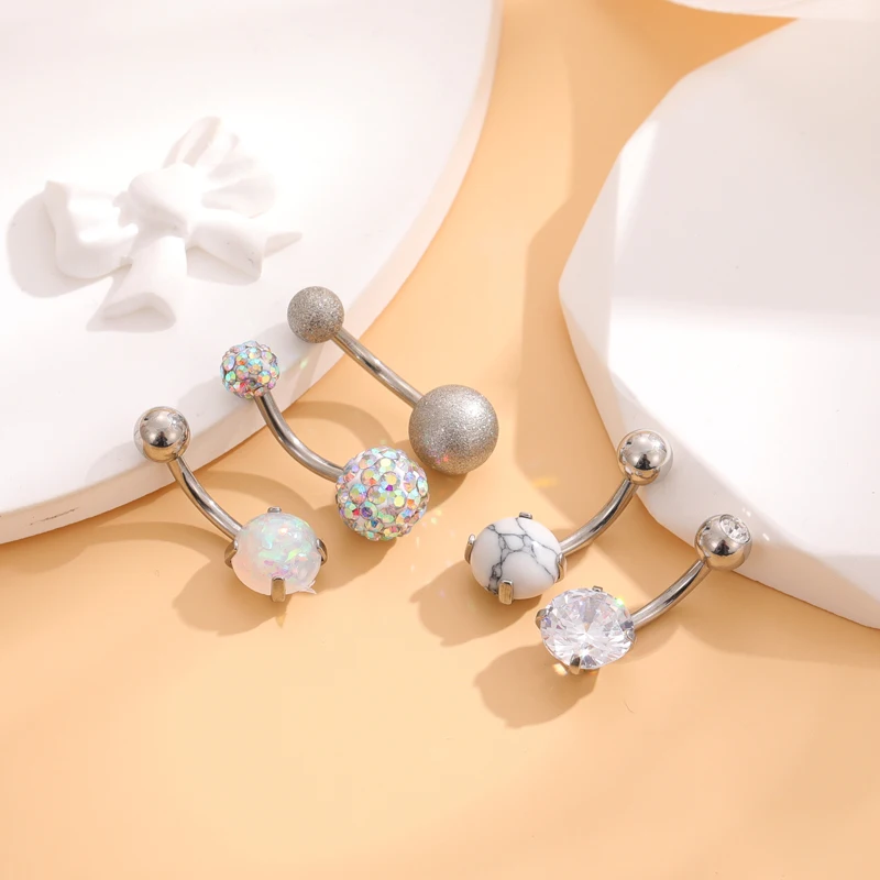 3-5pcs/Lot Belly Button Ring Sets with Heart and Butterfly Designs