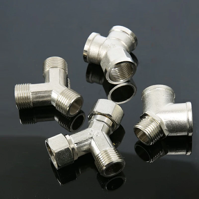 

1 шт. латунный соединитель BSP 3/4 "1/2" 1 шт. внутренняя/наружная резьба латунный гальванический Y-образный тройник для водопроводной трубы соединение
