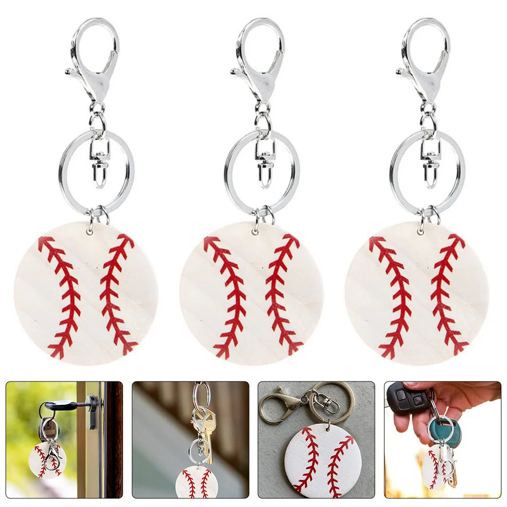 

6Pcs Baseball Keychains Creative Baseball Key Rings for Boys Sports Theme Party Favors Bag Hanging Decoration Kids Keychain