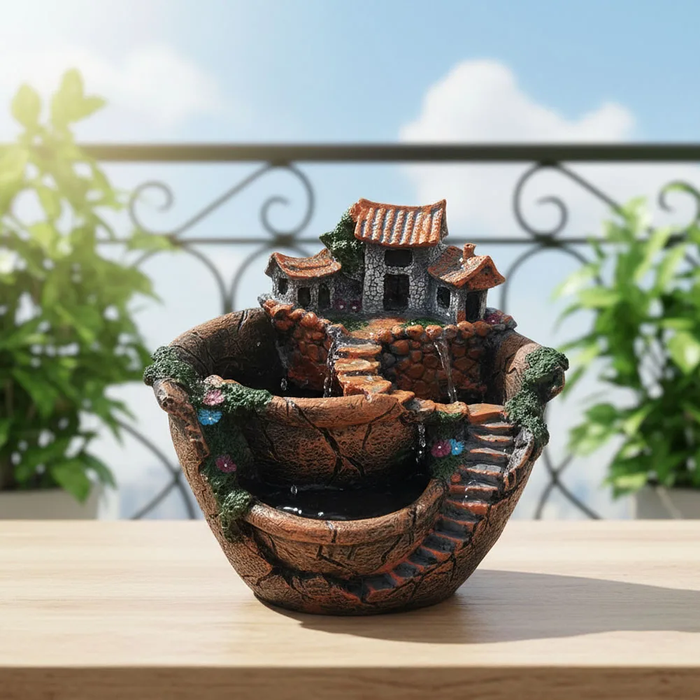 Succulent Pot Vintage Multi Pot Planter Decorative Small Plant Holder Resin Garden Plant Pot Vat Shape for Cactus Succulent