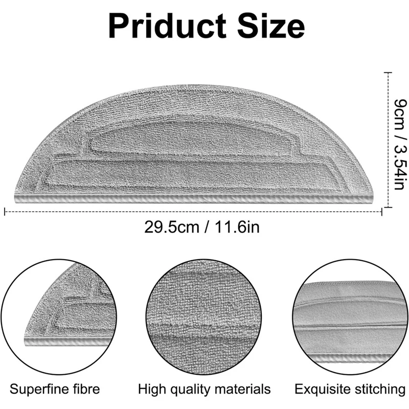 قطع غيار قطع غيار ممسحة لروبوروك ، مكنسة كهربائية روبوت ، وسادات ممسحة ، S8 Maxv Ultra ، S8 Max Ultra ، 6
