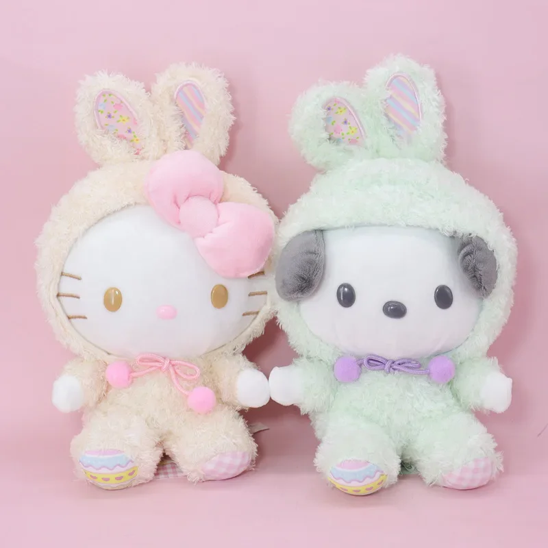 Cartoon Leuke Cos Konijn Japanse Sanrio Serie Pluche Pop Nieuwe Kuromi Cinamon Hond Melodie Kleurrijke Konijn Knuffel Kids Gift Pop