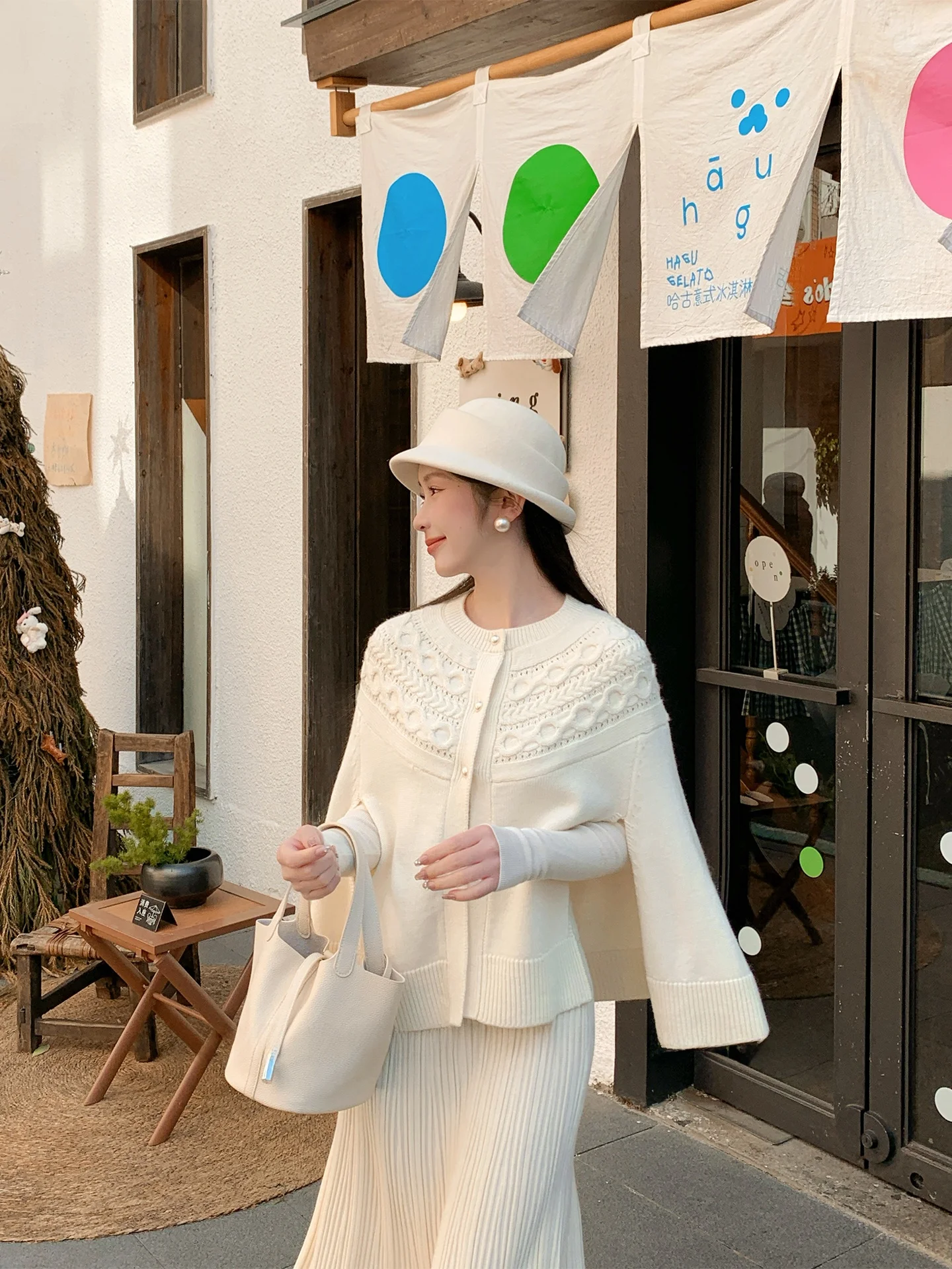 

High Waist A-Line Fi Tail Knitted Skirt for Women Korean Sle Spring New Arrival Ci Commute Casual Wool Blend