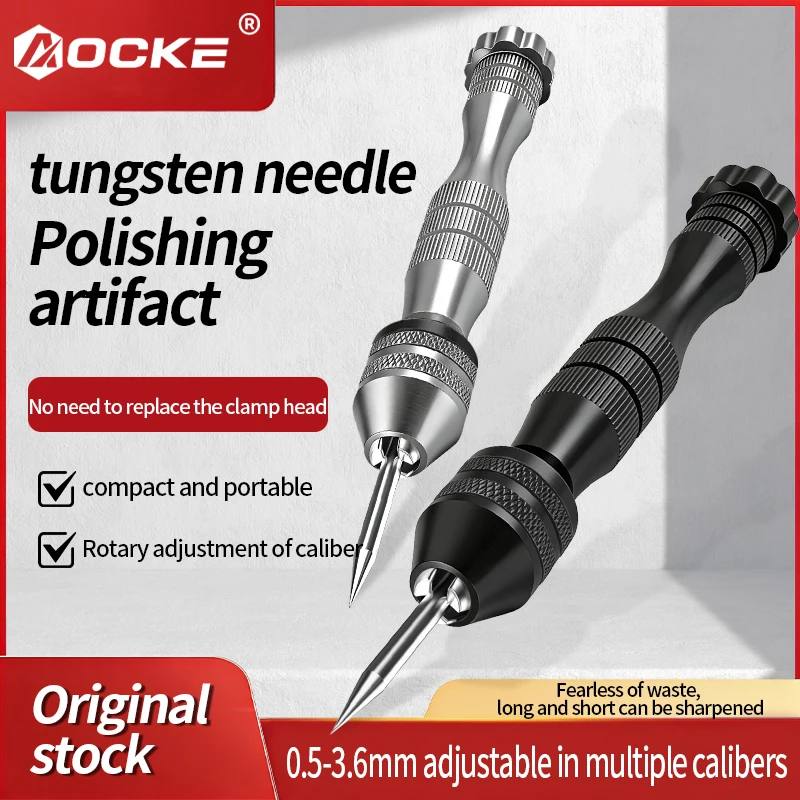 Suporte para Agulhas de Tungstênio AOCKE, Afiador de Eletrodos de Tungstênio, Grampo para Retificação de Agulhas de Tungstênio para Soldagem a Arco de Argônio, Máx. 0.5-3.6MM