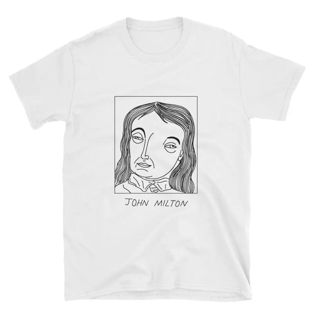 Badly Drawn Authors John Milton T Shirt FREE Worldwide Delivery