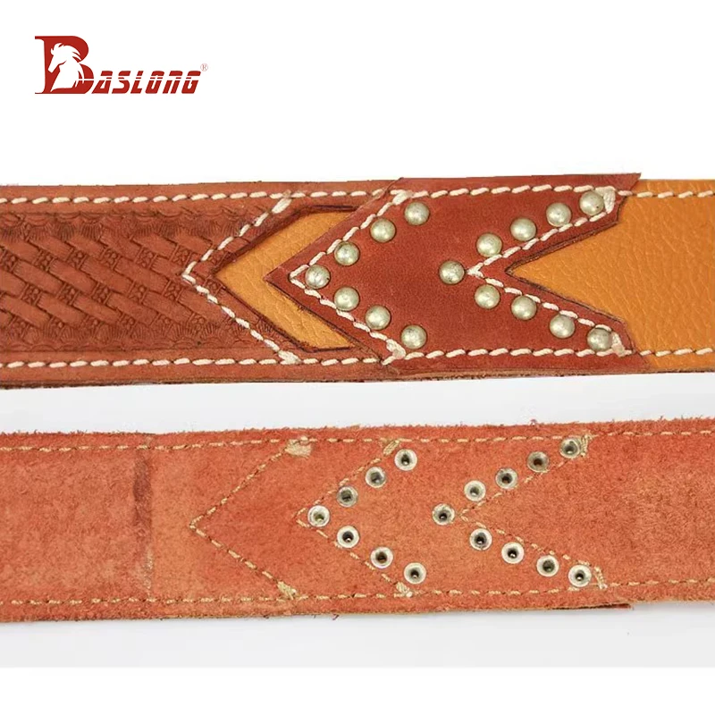 Baslong เข็มขัดขี่ม้ากลางแจ้งอุปกรณ์การแข่งขัน Retro แกะสลักเข็มขัดขี่ม้าเข็มขัดอัศวินเข็มขัดขี่ม้า