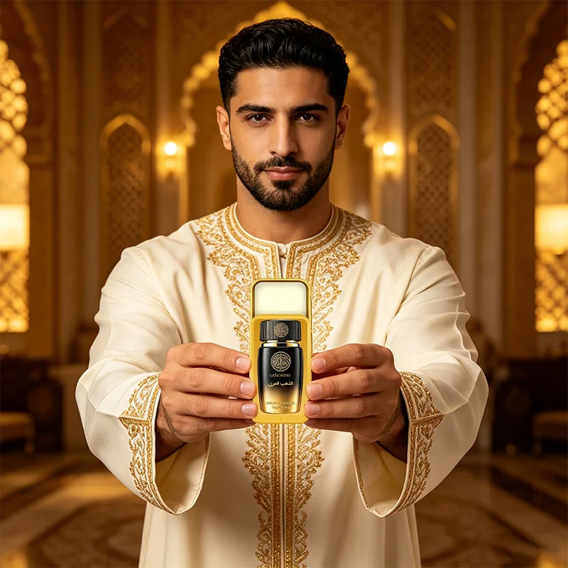 Tragbares Arabisches Festparfüm für Männer, Orientalisch-Holziges Aroma, Langanhaltender Festparfüm-Balsam für den Körper – Detail 3