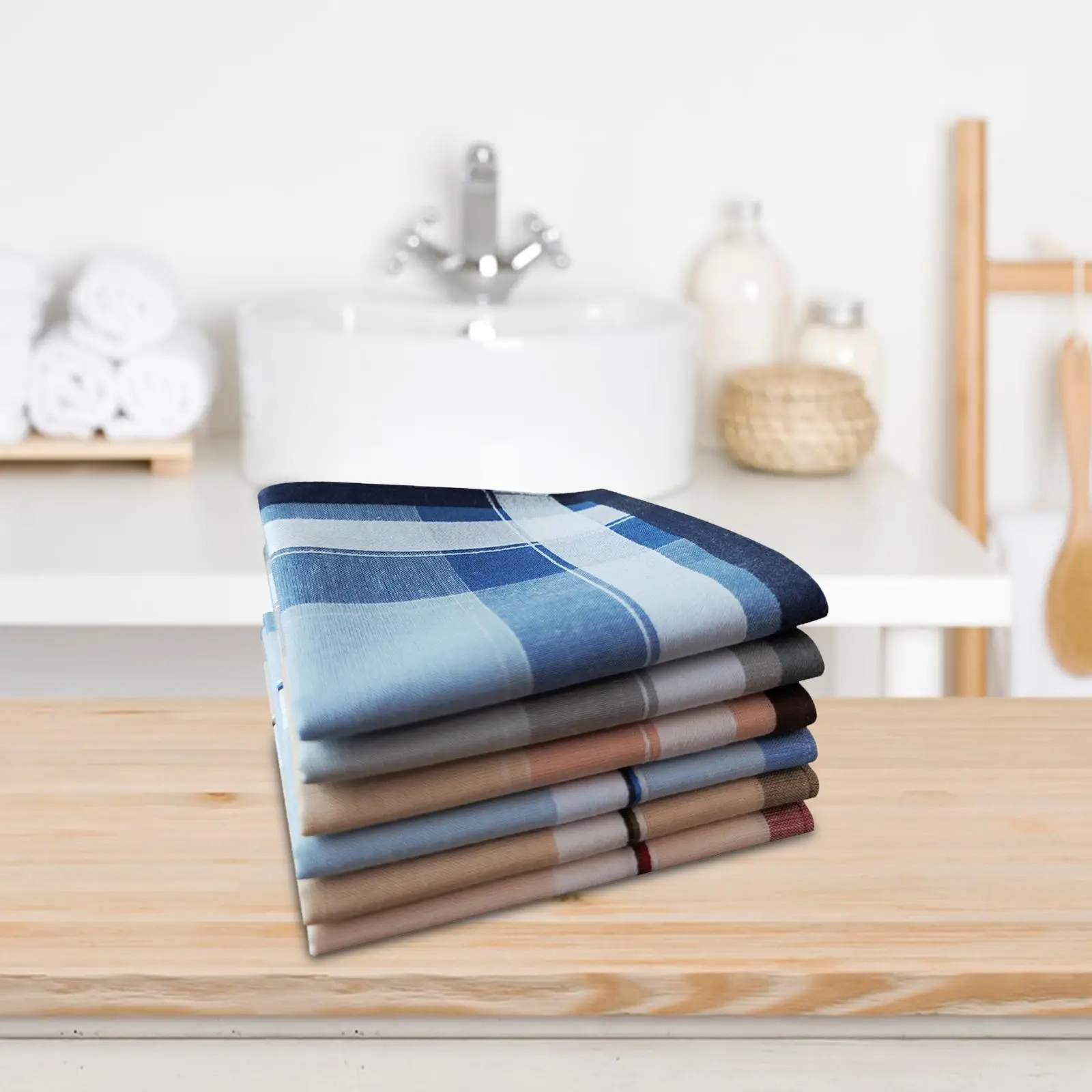 6 قطعة مناديل رجالية قطنية جيب مربعة بالمناديل 40 سنتيمتر متنوعة الألوان عصابات رجالي بالمناديل لعيد الميلاد حفلة موسيقية عادية