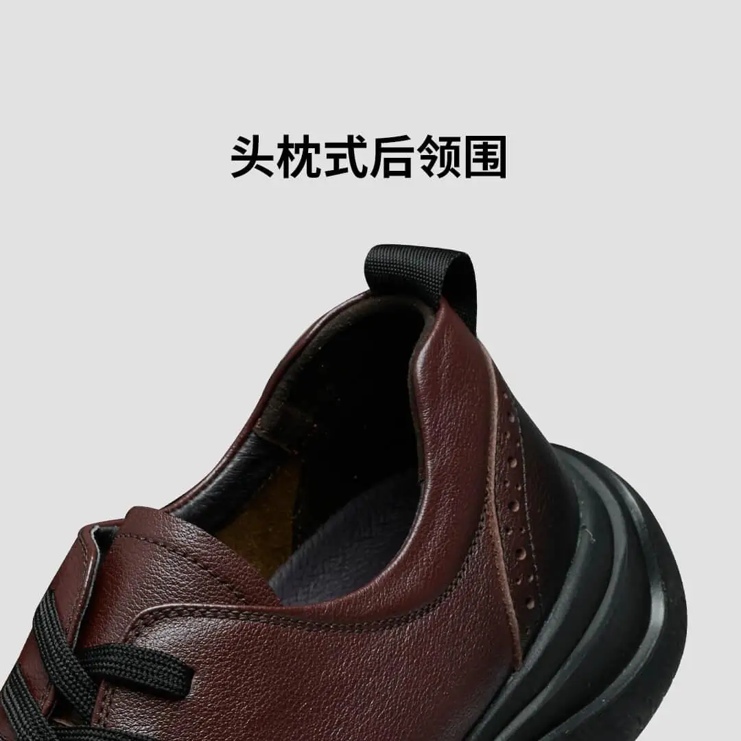 Xiaomi mijia sepatu kulit sapi kasual, sepatu lapisan pertama boathook karet klasik, sepatu kulit pria Semua cocok