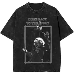 Camisetas lavadas The GazettE RUKI COME TO THE LIGHT Merch para hombres y mujeres, de música rock camisetas estampadas, Tops de manga corta