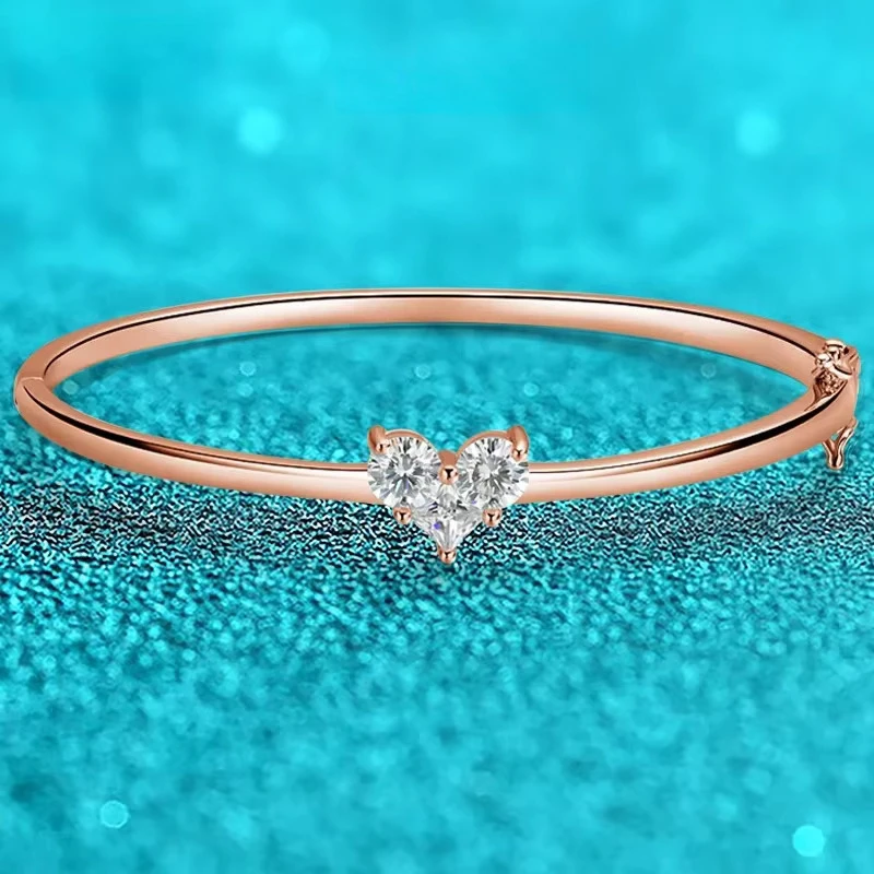 FCGJHW 14K Plated All Moissanite Bangles for Women Gems Lab Diamond Luxury Jewelry GRA S925 Sterling Silver Shani Abergel 2026