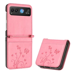 Flip Case For Motorola Razr 60 Ultra 50 40 Razr Ultra 2025 Razr+ 2024 Embossed Butterfly Phone Case Cover
