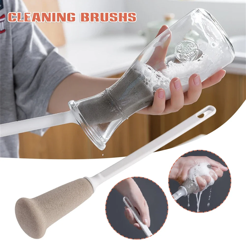 Bottle Brush with Long Handle Cup Brushes for Baby Bottle Beers Jugs 360 Degree Cleaner for Thermos Wine Glasses