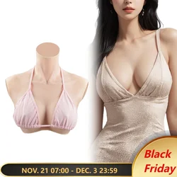 KUMIHO BCDFS Cup Silicone Breast Forms Crossdressing Sissy for Men Drag Queen Wider Fake Boobs Fake Chest Cosplay