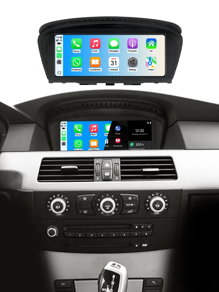 Kabelloses Android Auto Stereo für BMW 3/5 Serie E60 E61 E62 E90 E91 E92 CIC 8,8' Bildschirm Linux System Carplay Multimedia-Player DSP