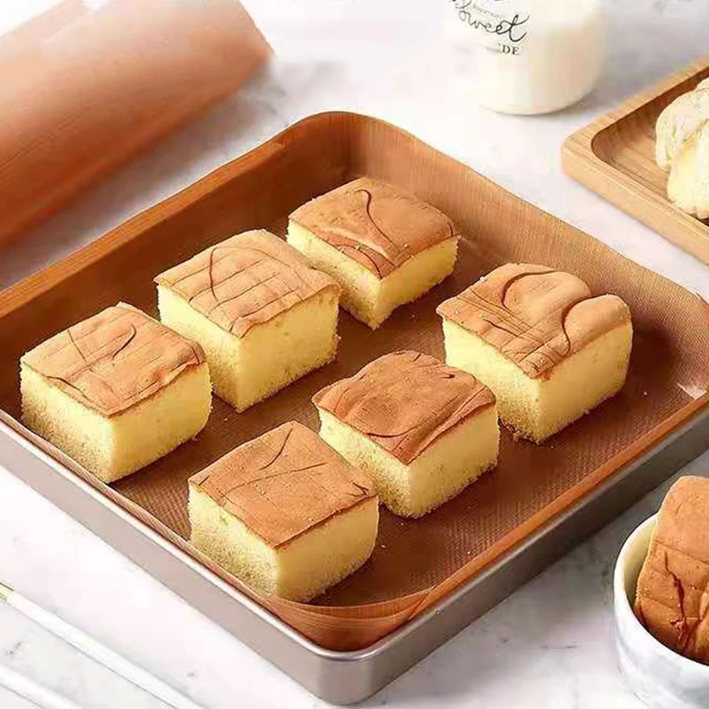 

2 Sheets Reusable Heat Resistant Baking Liners Double Sided Smooth Cake Pan Liner Mat Oven Nonstick Silicone Tray Liner