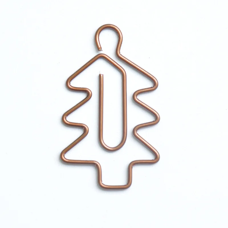 20 шт., металлические зажимы в стиле ретро, мини-рождественская елка, скрепка для бумаг, закладка, переплет для книг, декор для блокнота, канцелярские принадлежности, школьные переплетные принадлежности