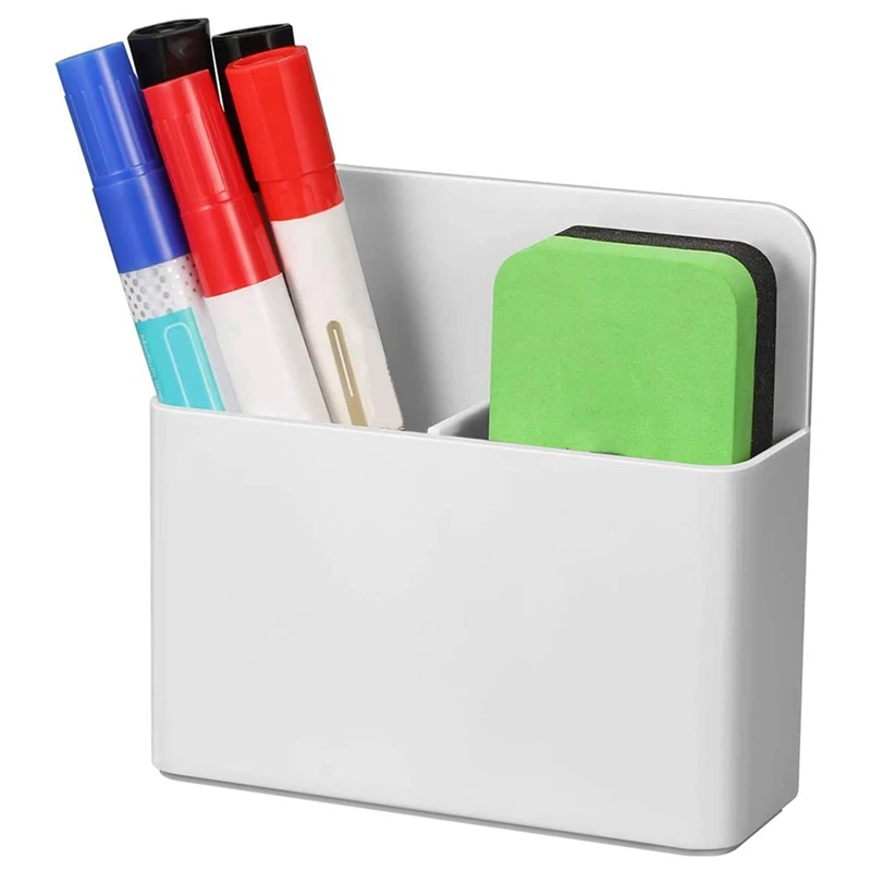 Magnetic Dry Erase Marker Holder, Pen e Eraser Holder para Whiteboard, Pencil Cup, Storage Organizer, 6X