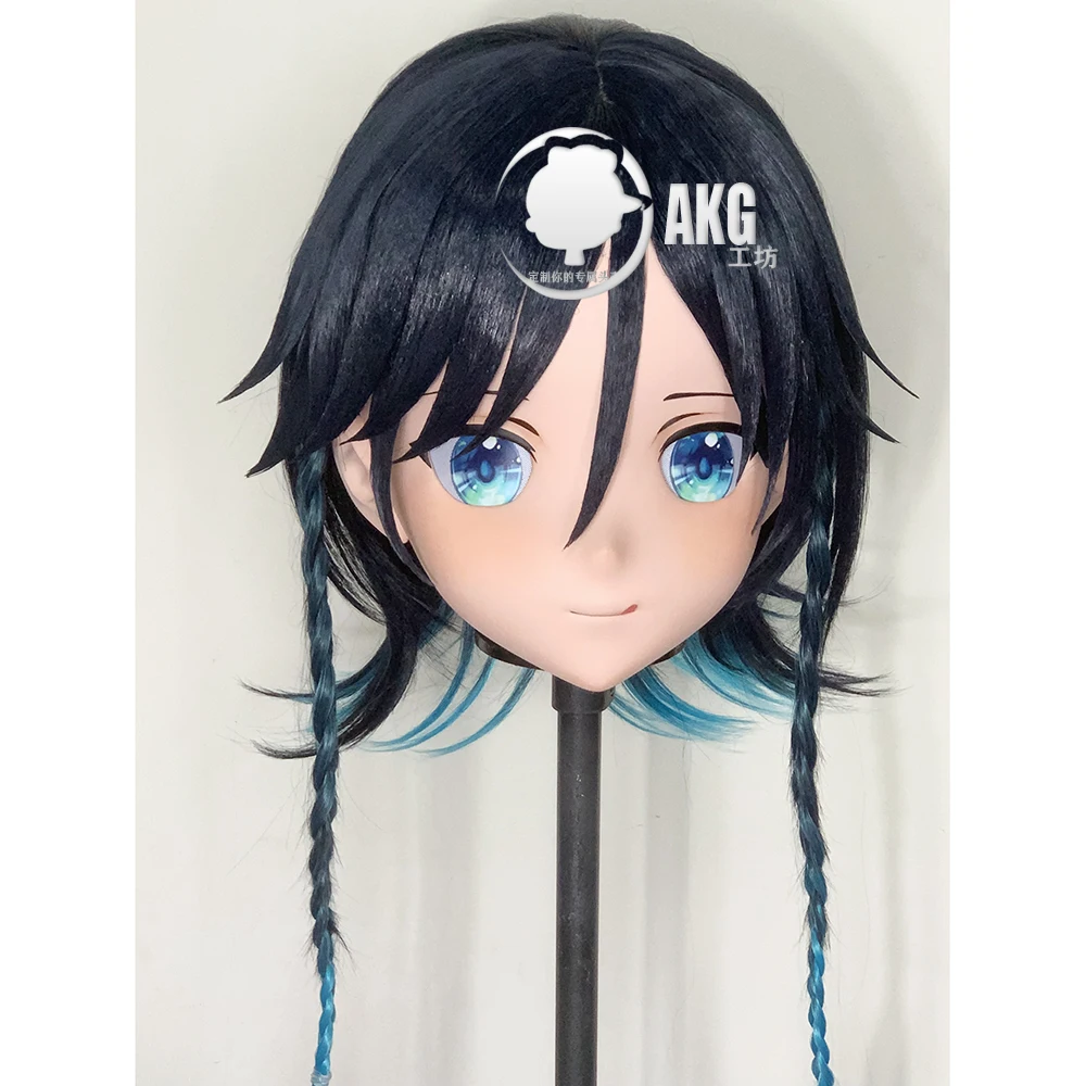 (AL10)Customize Character Crossdressing Female/Girl Resin Full/Half Head With Lock Anime Cosplay Japanese Animego Kigurumi Mask