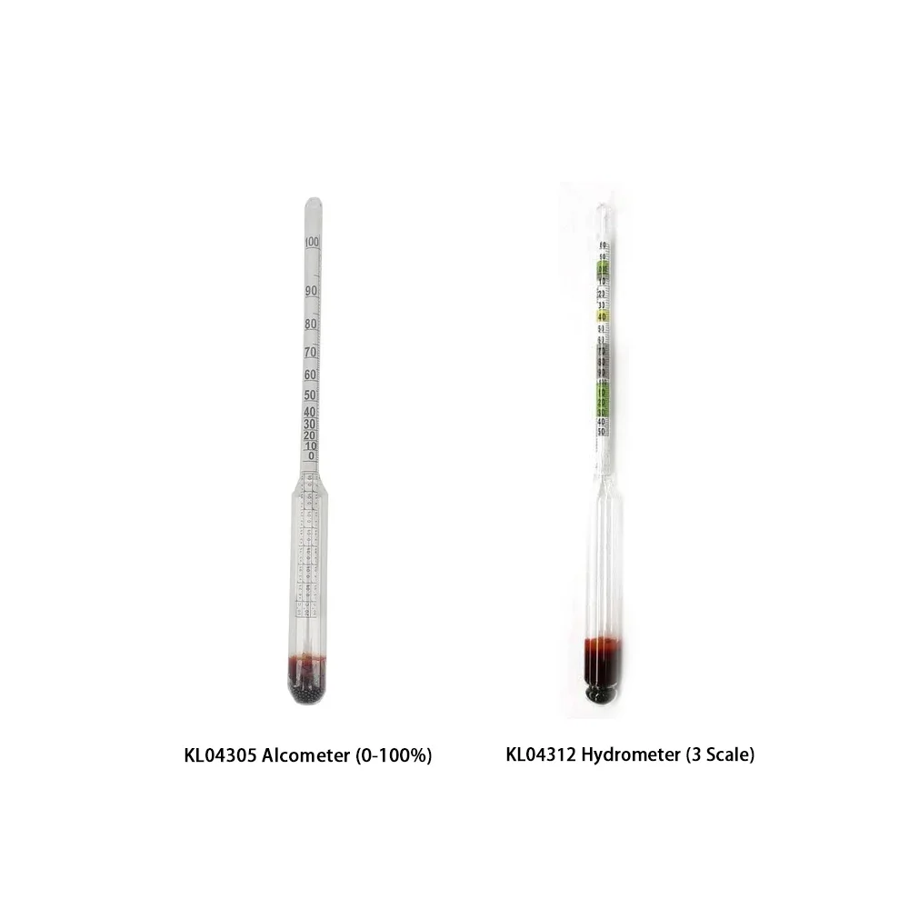 KegLand Alcometer (0-100%) /Hydrómetro (3 Escala) Probador Profesional ...
