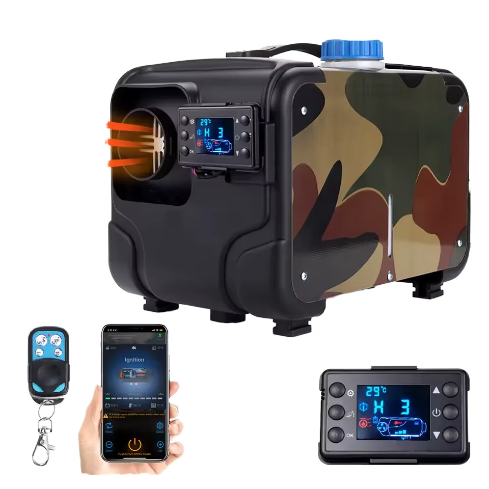 

5000W Universal LCD Display Remote Control Car Diesel Heater 12V 24V Parking Winter Warmer For Caravan SUV RV New Condition