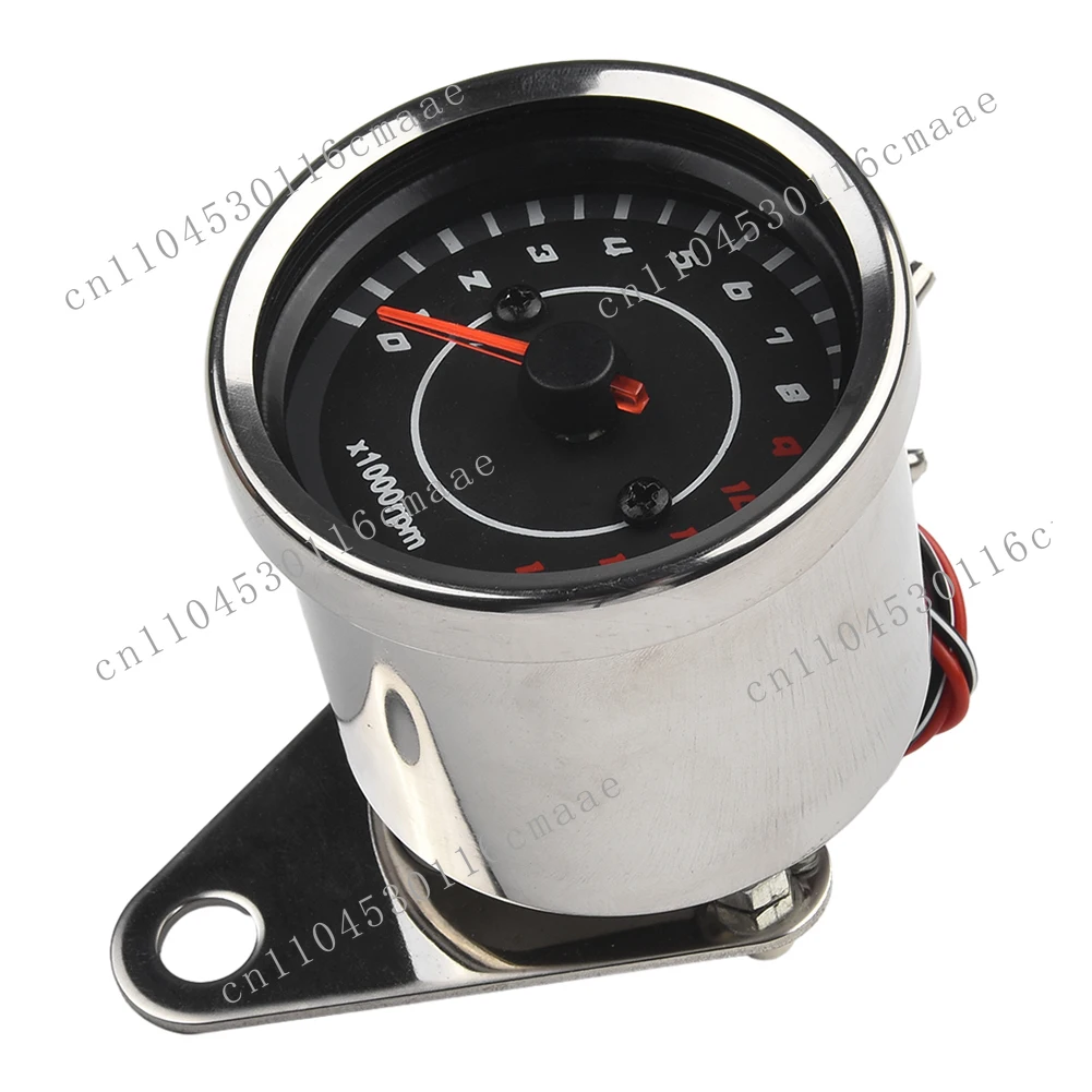 Motorcycle Tachometer 12V DC Backlit Digital Meter 13000 rpm stainless steel housing with mounting bracket for motorcycles