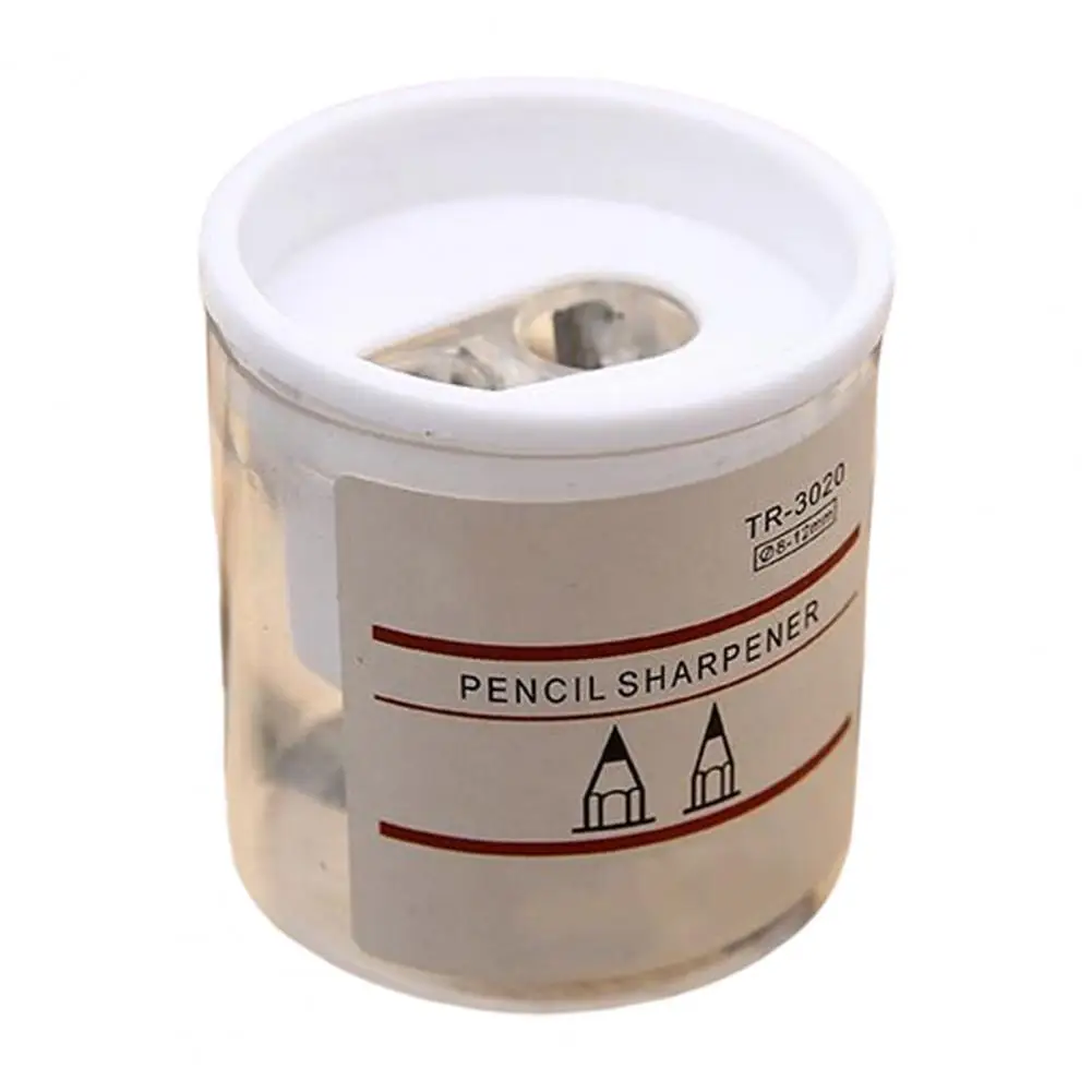 뚜껑이 달린 수동 연필 깎이, 분리형 원형 이중 구멍, 학용품