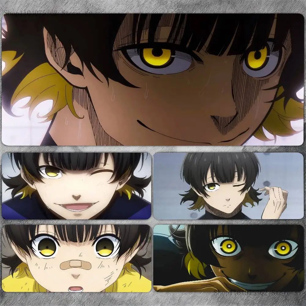 

1pc Cartoon Character M-meguru B-bachira Mousepad Non-slip Suitable For Office Computers Laptops E-sports Game Desk Mats XXL