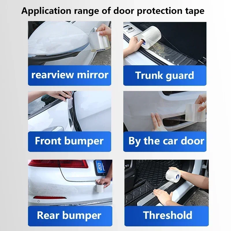 Car Door Protection Sticker Boot Door Threshold Scratch and Crash Protection Film Transparent Nano Tape Door Edge Protection