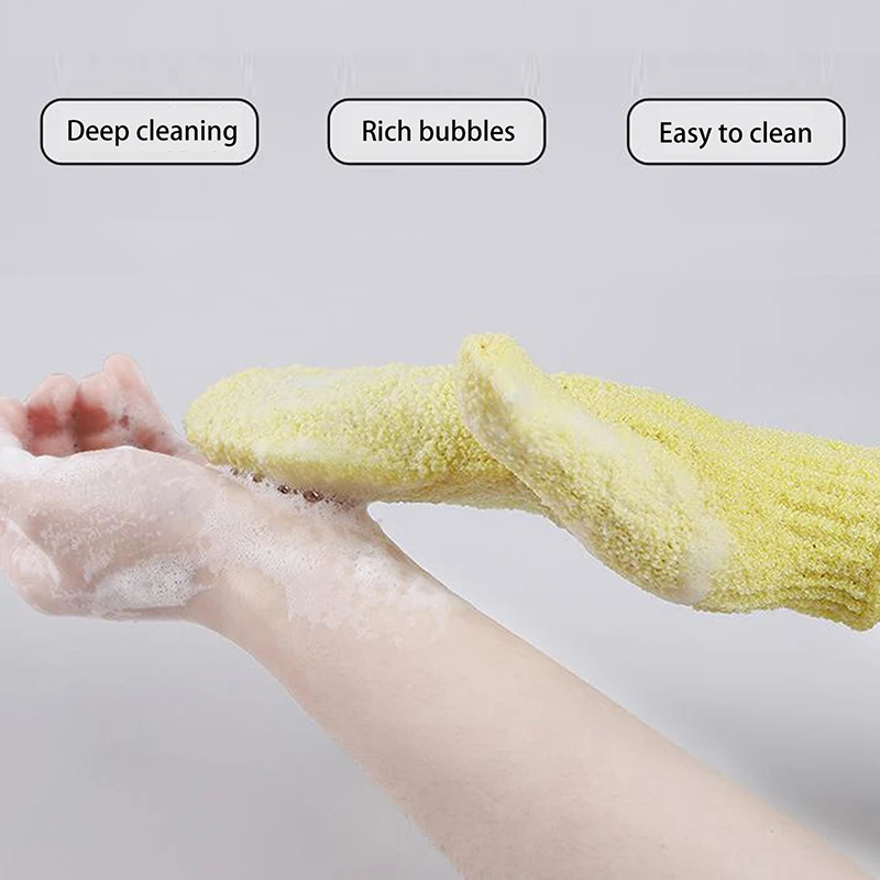 Exfoliating Body Massage Sponge Bath Gloves Skin Bath Shower Wash Cloth Shower Scrubber Back Scrub Moisturizing Spa Skin Gloves