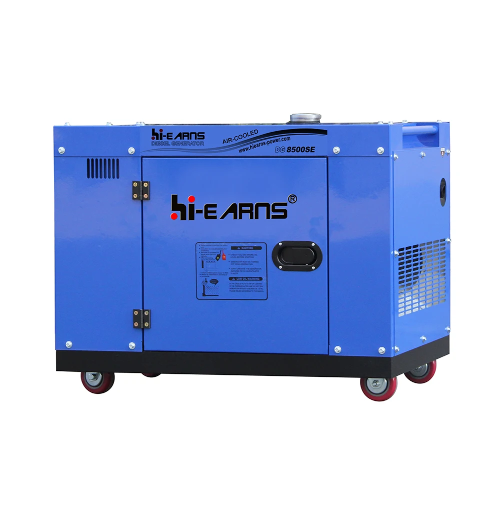 

6000w 8500 single phase 6.5KW hiearns generator die·sel silent