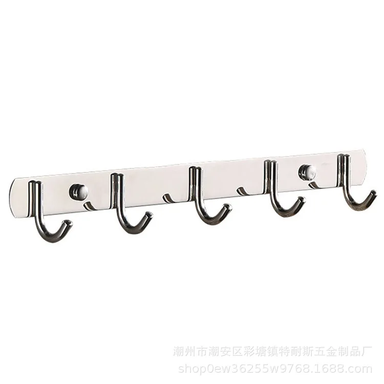 Stainless steel hook 304 solid stainless steel clothes hook row hook hanging clothes hook kitchen and bathroom hardware pendant