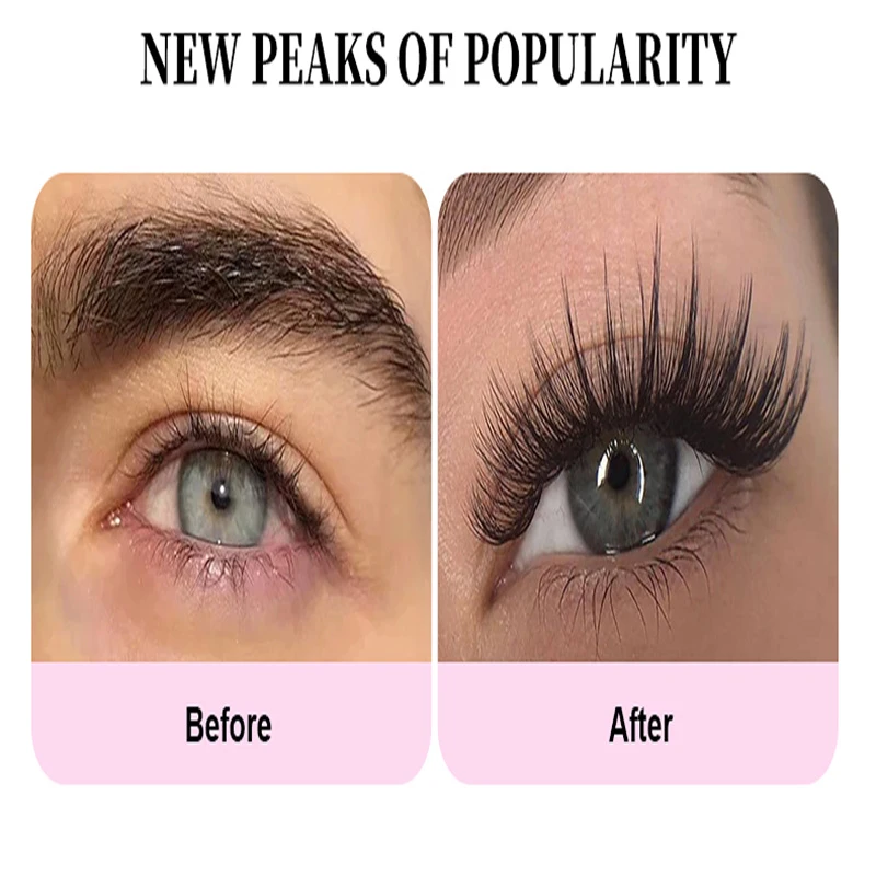 1 pairs/boxes 100% real Silk Natural flexible lightweight multi-layer structure Fake Eyelashes with Support custom