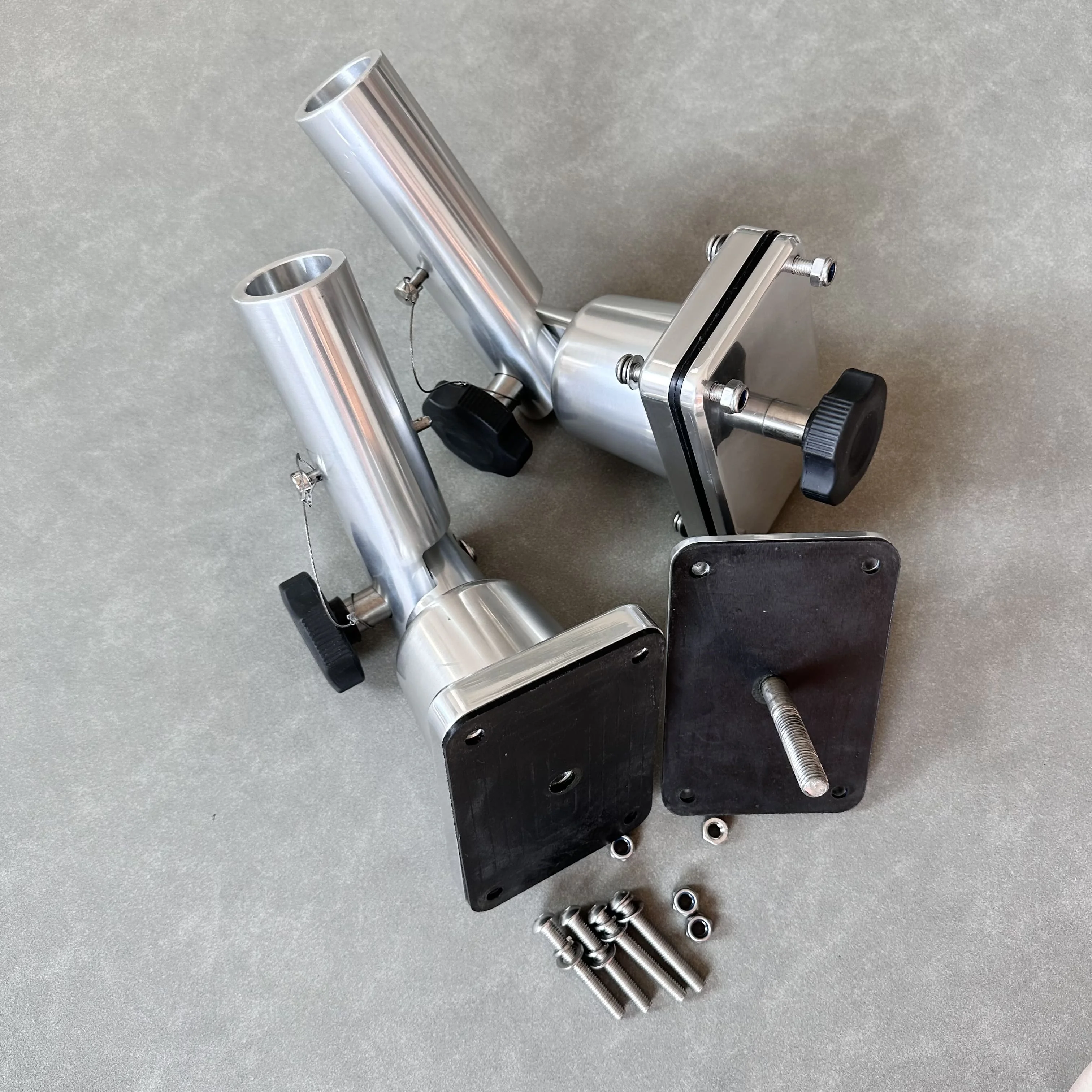 Anodised Aluminium 38mm T-Top Outrigger Top Bases Mounts Marine Fishing Ourigger Rod Holder
