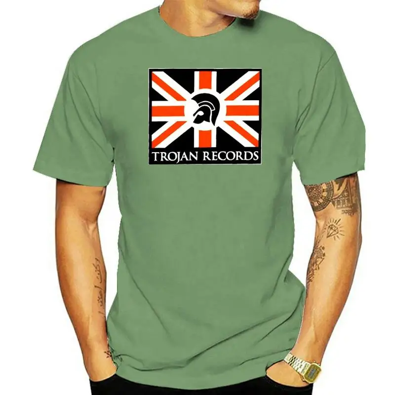 Men's O-neck Printed Tee Shirt Moowell Union Jack Flag Trojan Records Men's T-shirts