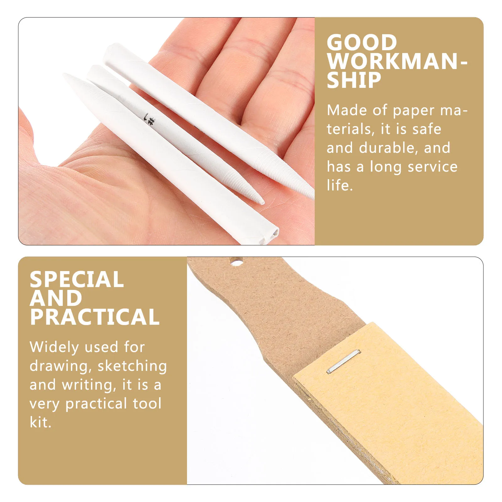 

Double-sided Pointed Pen Drafting Tools Sketch Wipe Accessories Blending Sticks for Drawing Paper Supplies Stump Pencil Student