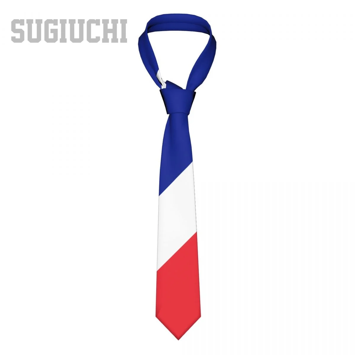 

France Flag Emblem Men Women Neck Ties Casual Plaid Tie Suits Slim Wedding Party Business Necktie Gravatas