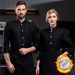 Thick and Warm Chef Jacket Unisex Long Sleeves, Perfect for Kitchens and Catering Businesses