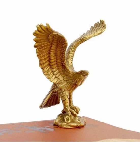 China Bronze Brass Statue EAGLE/Hawk Figure Figurine 4.5