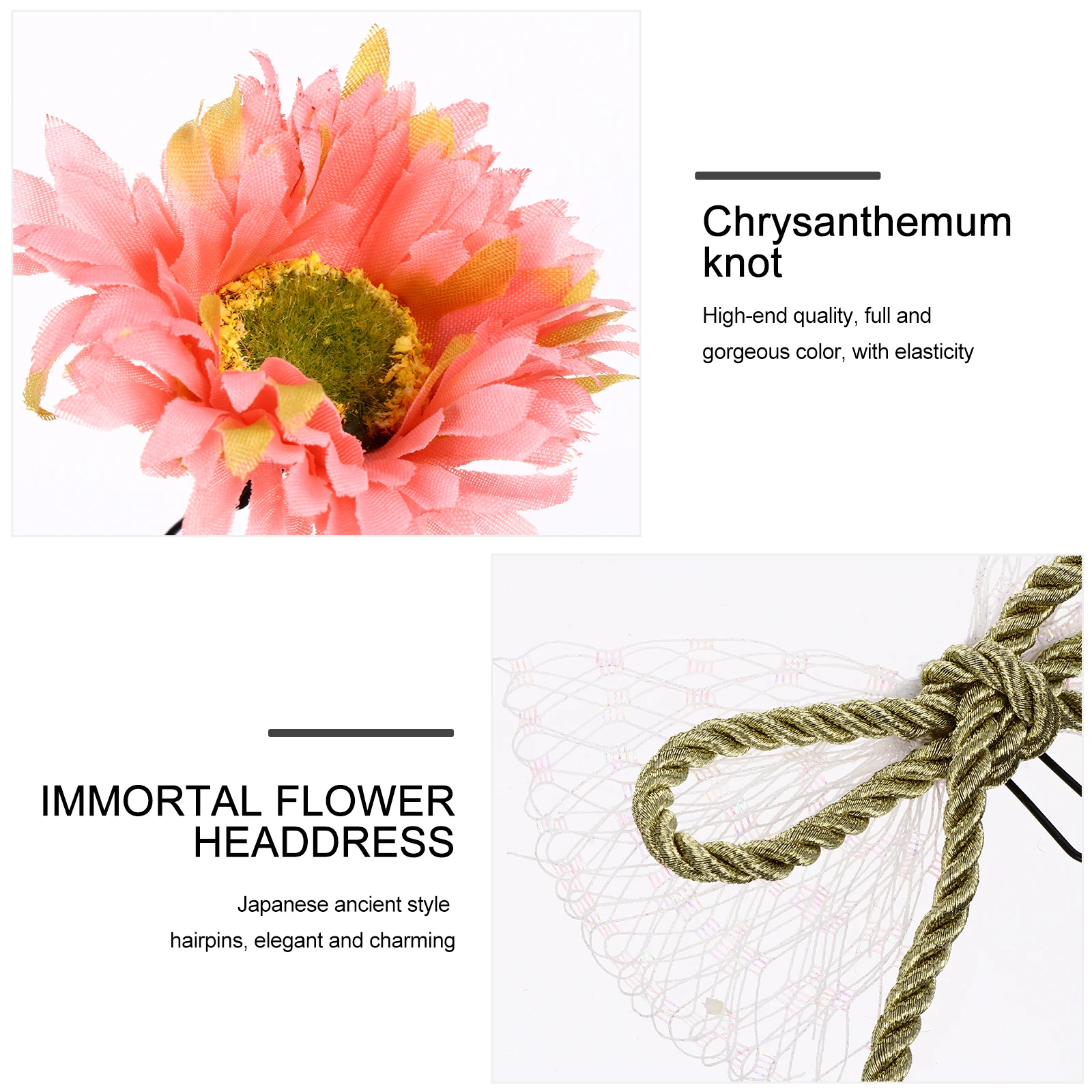 

Preserved Flower Head Wear Headdress Wedding Hair Accessories Japanese Style Accessory Decor
