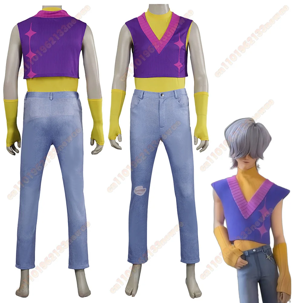

Fancy Dress Demon Hunter of KPop Saja Boys Mystery Cosplay For Men Shirt Pants 2025 Cartoon Costume Man Roleplay Outfits kids